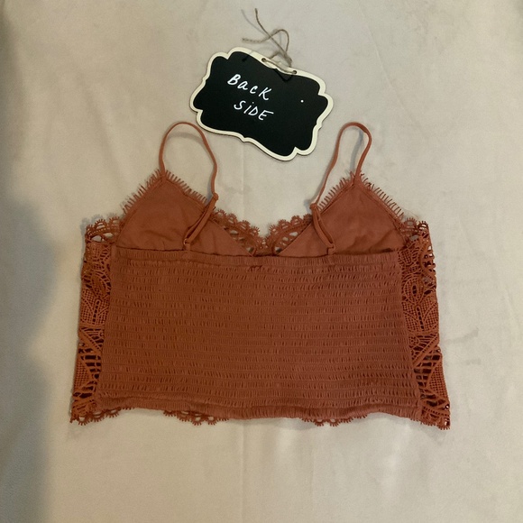 Bralette Rust/Terra Cotta Color Adjustable Straps, Elastic Back - Picture 3 of 8